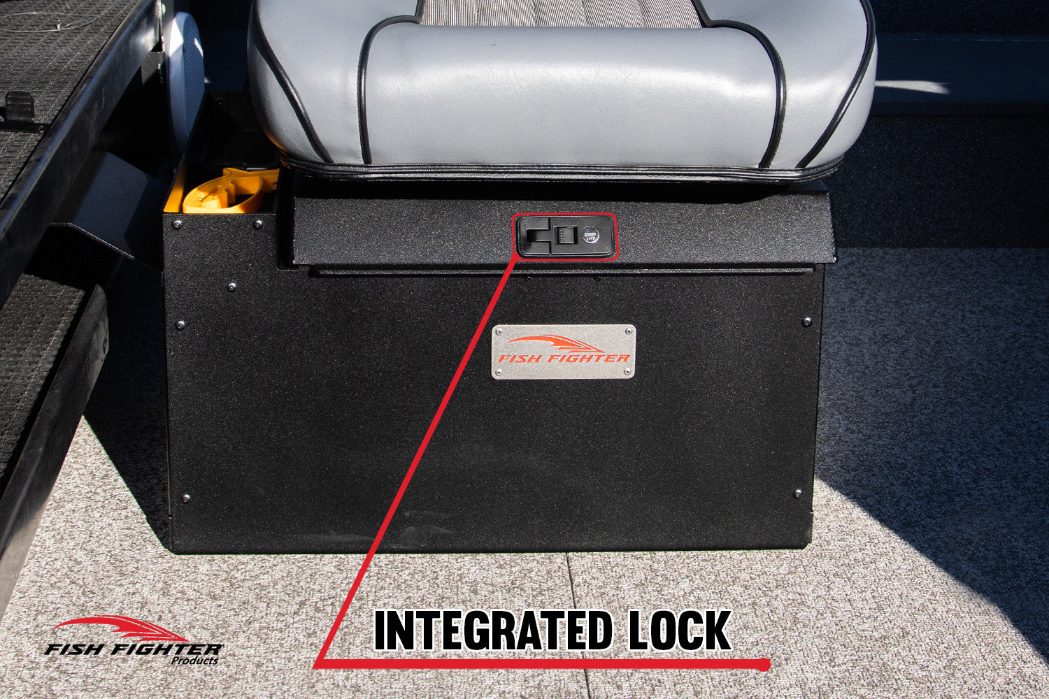 Guide Series™ Hinged Boat Seat Storage Box – LEFT/PORT SIDE MOUNTING