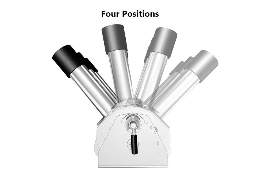 Pivoting Rocket-Launcher Four Position Rod Rack - 4 Rod Holder