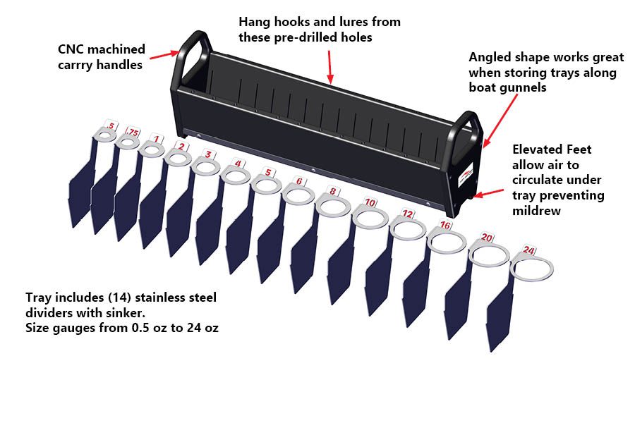 Relentless Series™ Sinker Tray Angled