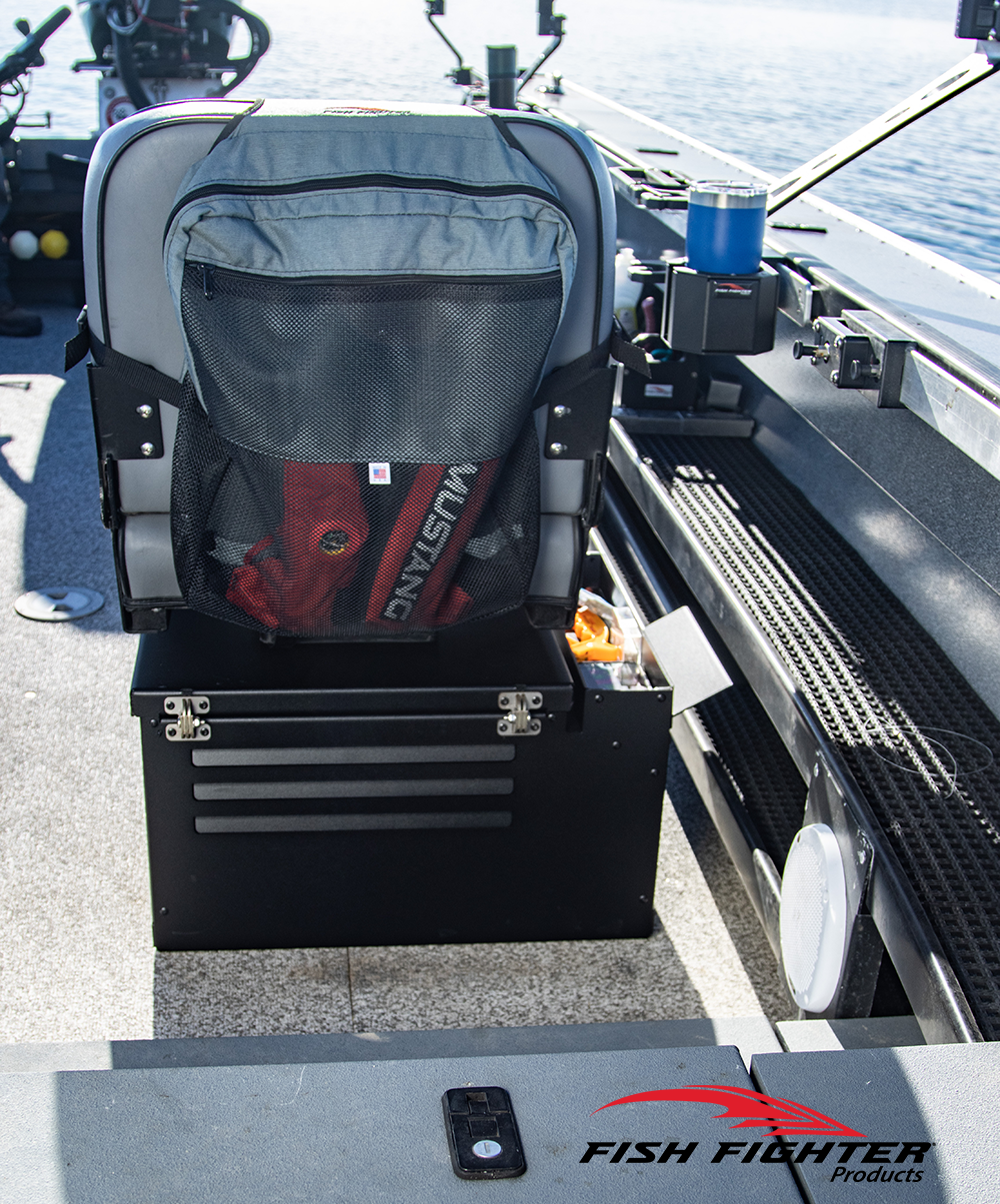 Guide Series™ Hinged Boat Seat Storage Box – LEFT/PORT SIDE MOUNTING