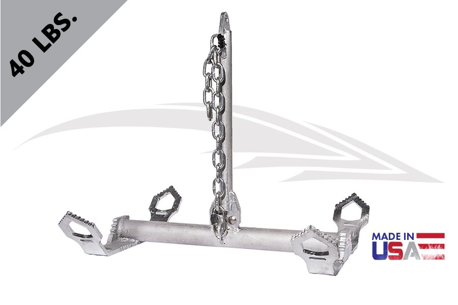 40 Lb. Boat Anchor | Breakaway | Galvanized | Columbia River Edition