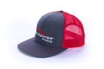 Snapback Hat (Gray with Red Mesh)