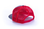 Snapback Hat (Gray with Red Mesh)