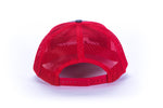 Snapback Hat (Gray with Red Mesh)