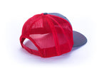 Snapback Hat (Gray with Red Mesh)