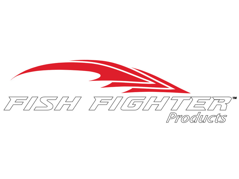 Fish Fighter™ Products Die Cut Logo Decal - White