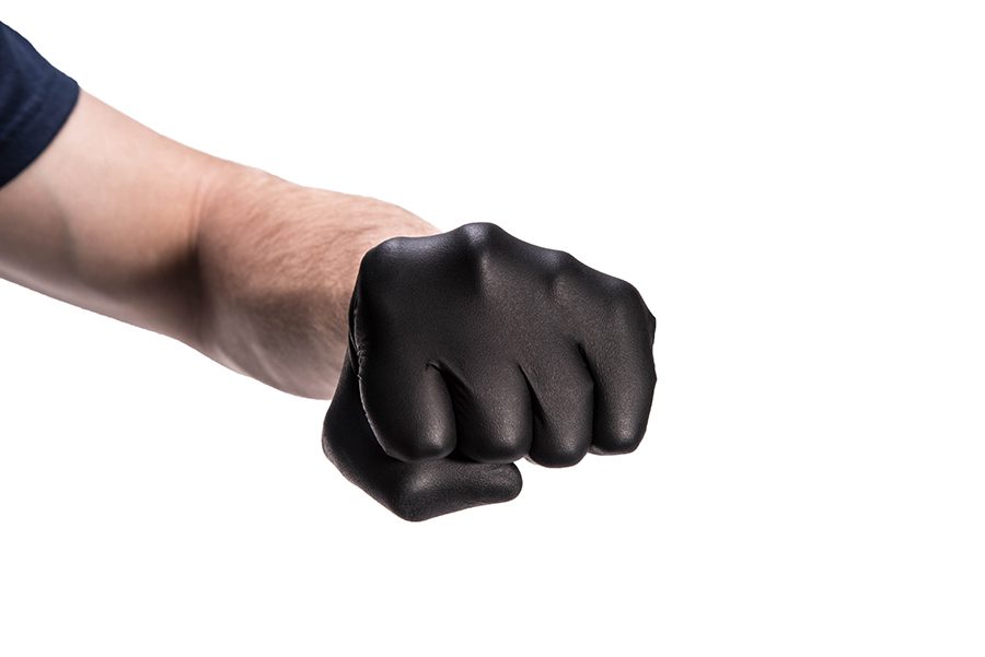 Black leather fingerless gloves – Miles Culture