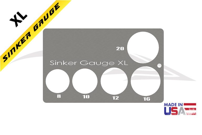 Fish Fighter® XL Sinker Size Gauge - Sizes 8 oz. to 20 oz. - Fish Fighter®  Products