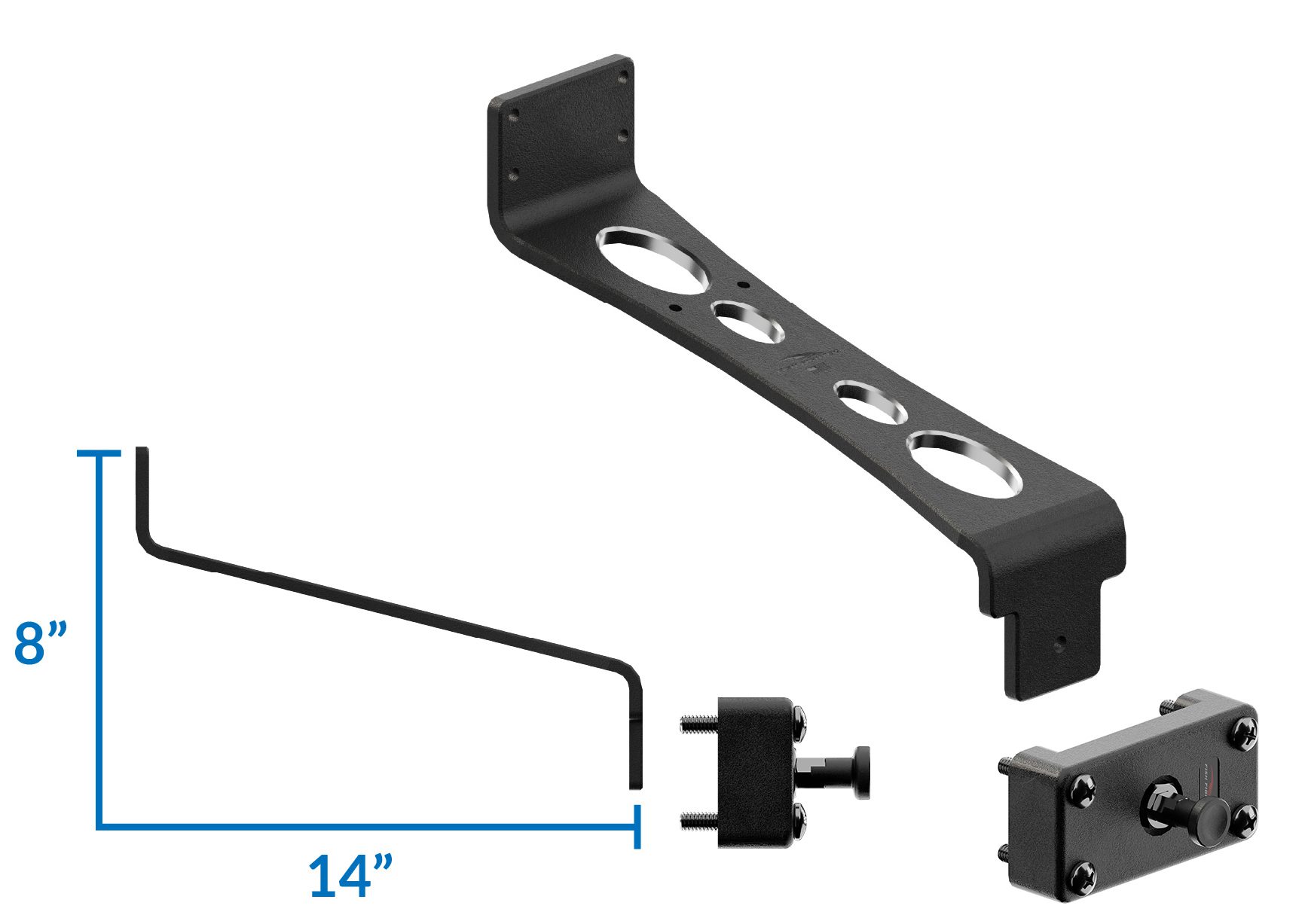 Thumbscrew Rail Mount for Single Adjustable Rod Holder